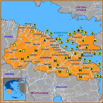 Map of Loutraki Map