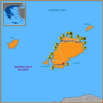 Map of Limenaria Map