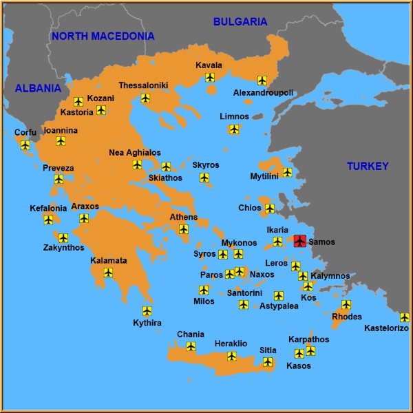 Map of Samos International Airport