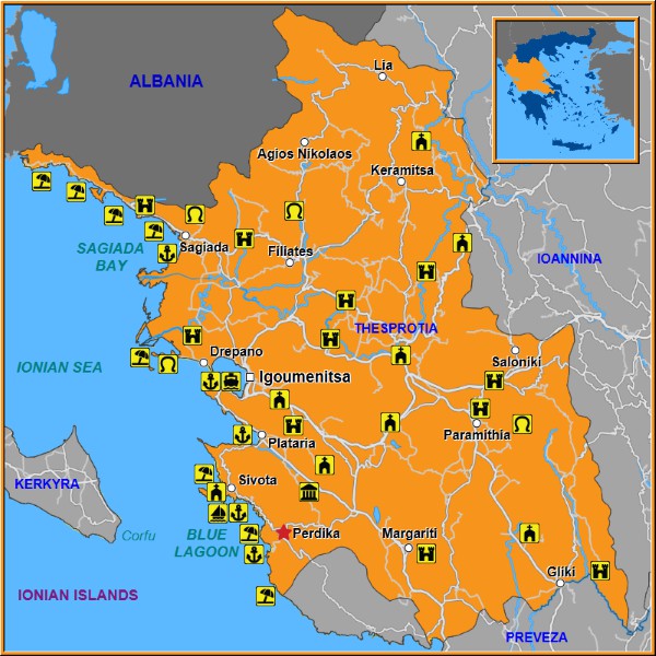 Map of Perdika Map