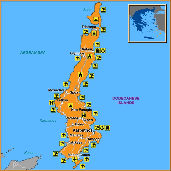 Map of Karpathos Map