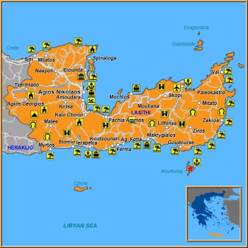 Map of Koufonisi Map