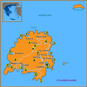Map of Serifos Map