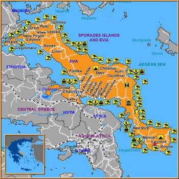 Map of Karystos Map