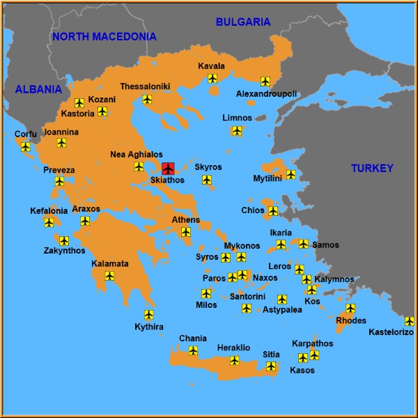 Map of Skiathos National Airport
