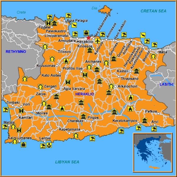 Map of Heraklio Map