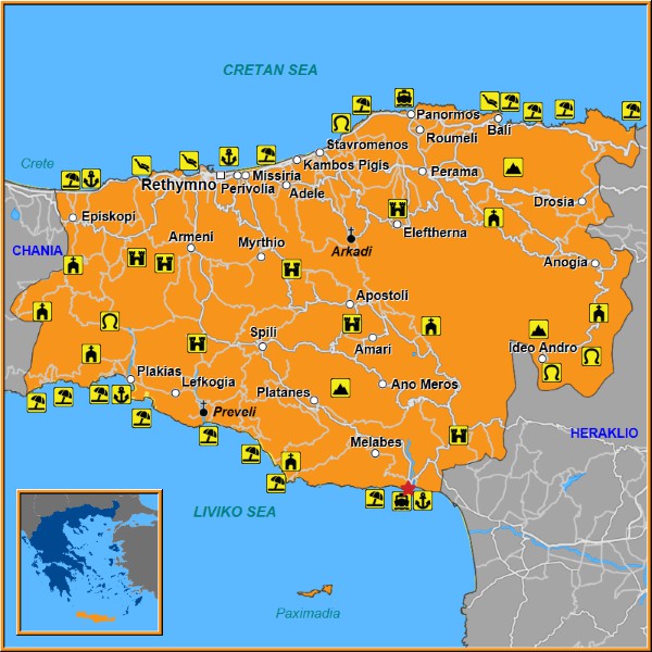 Map of Agia Galini Map