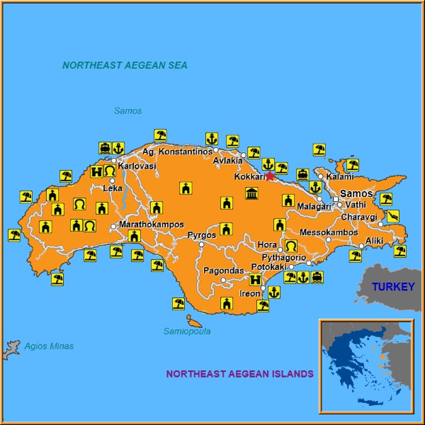 Map of Kokkari Map