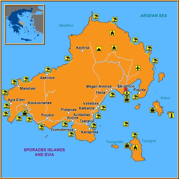 Map of Skiathos Map