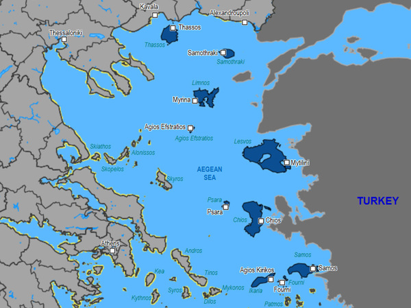 North and East Aegean islands